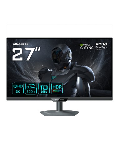 G27Q20 Monitor Gaming 27 QHD - 2560 x 1440, 200Hz, 0.5ms, Compatible con G-Sync, FreeSync Premium, HDR10, HDMI 2.0, DisplayPort