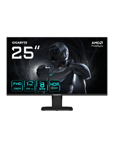 GS25F14 Monitor Gaming FHD de 25 - 1920 x 1080, 144Hz, 1ms, 300 cd/m², Display HDR 10, HDMI 2.0, DisplayPort 1.2