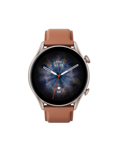 GTR 3 Pro 3,68 cm (1.45") AMOLED 46 mm Digital 480 x 480 Pixeles Pantalla táctil Marrón Wifi GPS (satélite)