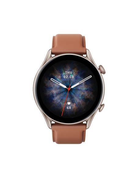 GTR 3 Pro 3,68 cm (1.45") AMOLED 46 mm Digital 480 x 480 Pixeles Pantalla táctil Marrón Wifi GPS (satélite)