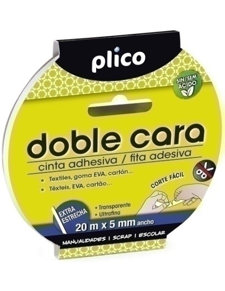 CINTA DOBLE CARA PLICO 20x5 ULTRA ESTR.
