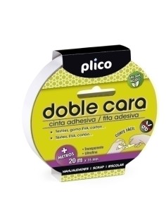 CINTA DOBLE CARA PLICO 15x20 BLANCO