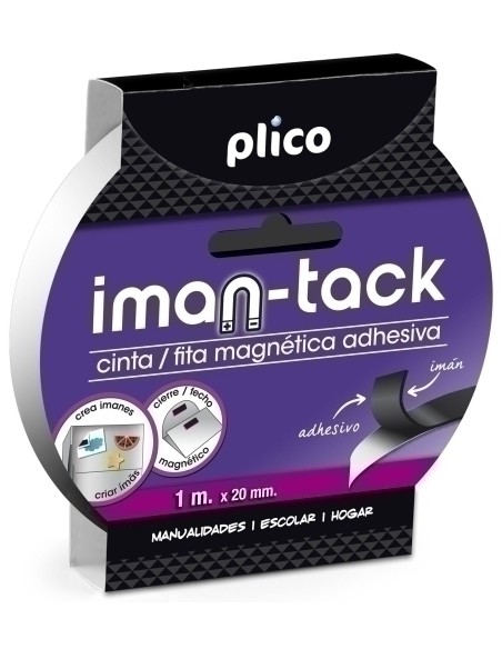 CINTA ADHESIVA PLICO IMAN-TACK 1m x20 mm