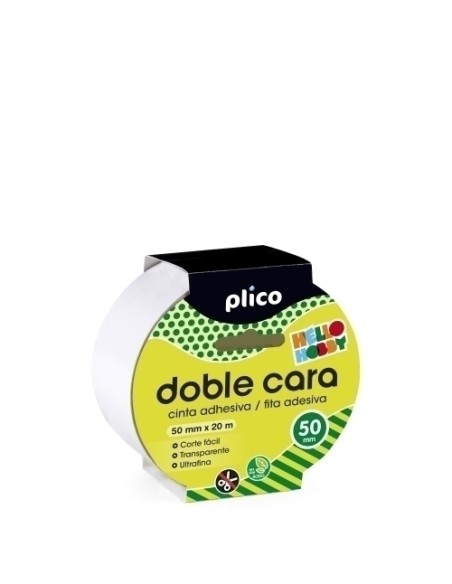 CINTA DOBLE CARA PLICO 20x50 MAX.ANCH. - Pack de 10 unidades