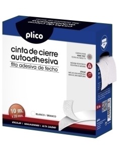 CINTA VELCRO PLICO AUTOADHESIVA 10M BL
