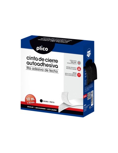 CREMALL. TEXTIL VELCRO AUTOADH. PLICO 10M NEGRO