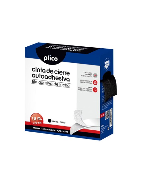 CREMALL. TEXTIL VELCRO AUTOADH. PLICO 10M NEGRO