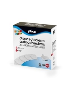 CAJA 400 DISCOS PLICO CIERRE TEXTIL ADH. 20MM