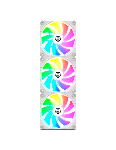 EASY LINK Carcasa del ordenador Refrigerador de aire 12 cm Blanco 3 pieza(s)