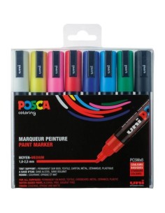 Estuche 8 rotuladores posca pc m5 uni ball colores surtidos