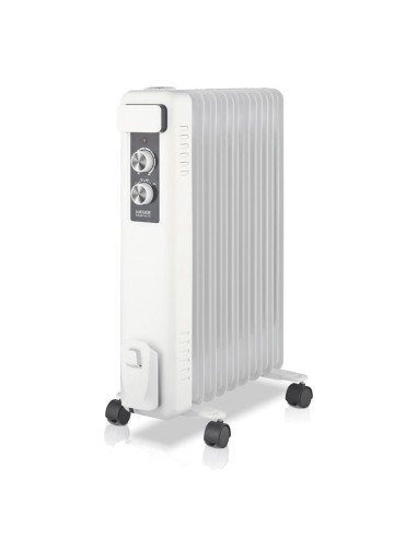 OH-009.008A calefactor eléctrico Interior Negro, Blanco 2000 W Radiador de aceite eléctrico