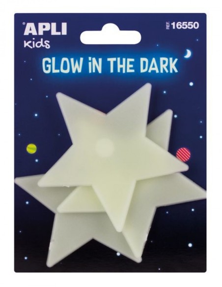BLISTER 3 ESTRELLAS GLOW IN THE DARK