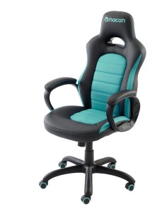 CH-350 Silla para videojuegos universal Asiento acolchado Negro, Turquesa