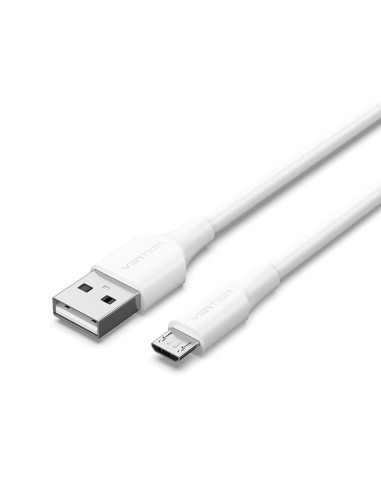 Cable USB 2.0 CTIWH/ USB Macho - MicroUSB Macho/ 2m/ Blanco