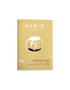 CUADERNO RUBIO A5 OPERAC.y PROBLEMAS  6A - Pack de 10 unidades