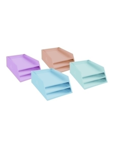 BANDEJA SOBREMESA EXAC. 3 NIV.A4+ SURT. - Pack de 4 unidades