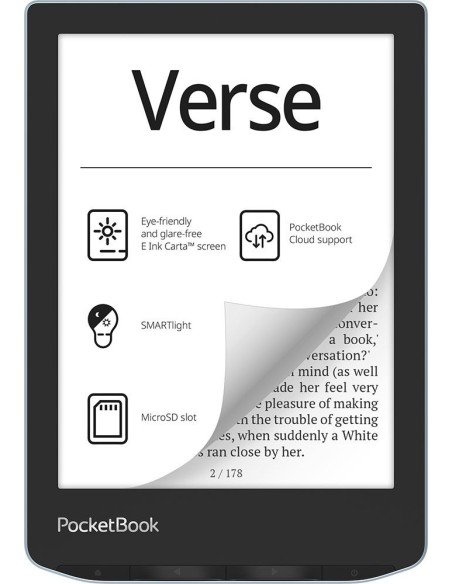 Verse lectore de e-book 8 GB Wifi Negro, Azul
