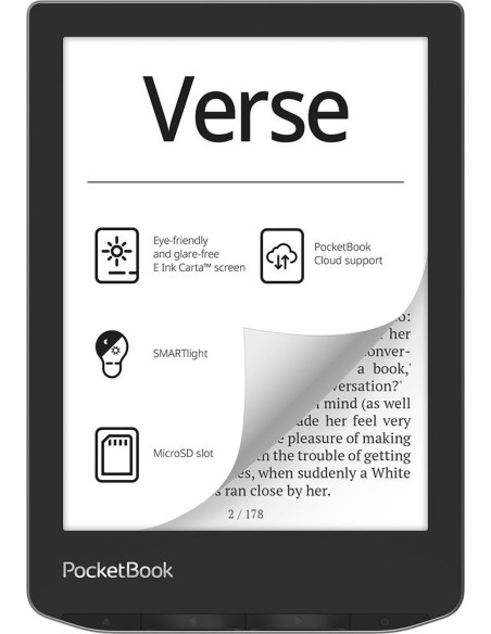 Verse lectore de e-book 8 GB Wifi Negro, Plata
