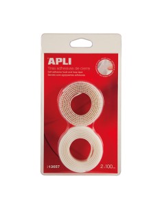 APLI TIRAS ADHESIVAS DE CIERRE 2X100CM BLANCO