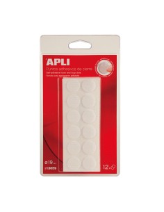 APLI 12UN.PUNTOS ADHES. DE CIERRE DIAM.19CM BLANCO