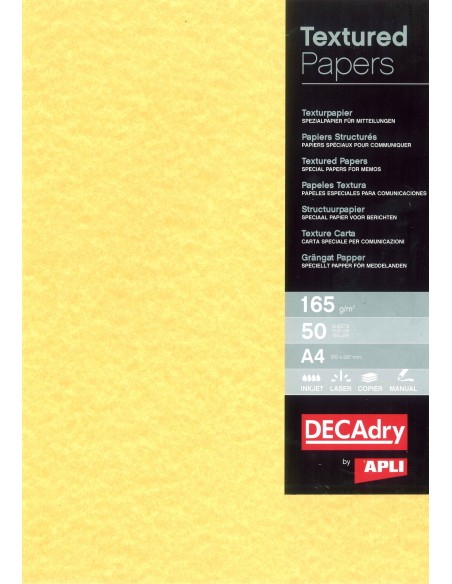 PCL1676 papel para impresora de inyección de tinta A4 (210x297 mm) 50 hojas Oro