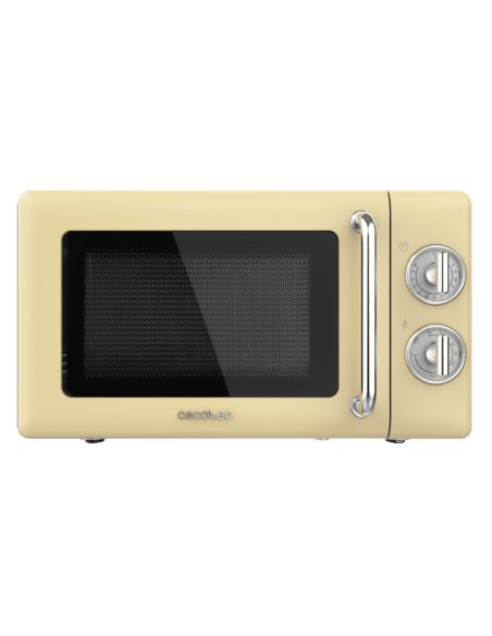01708 microondas Encimera Microondas con grill 20 L 700 W Beige, Acero inoxidable