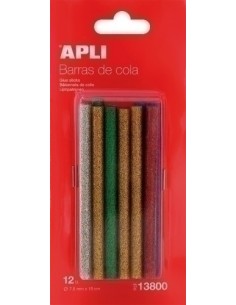 COLA TERMOFUSIBLE BARRA APLI GLITTER 12