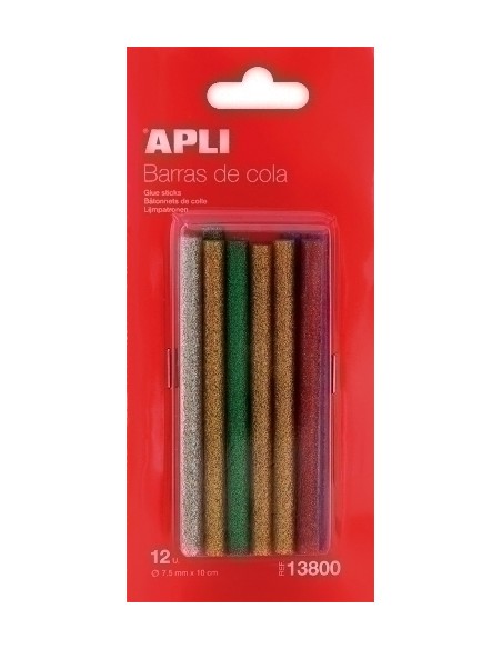COLA TERMOFUSIBLE BARRA APLI GLITTER 12
