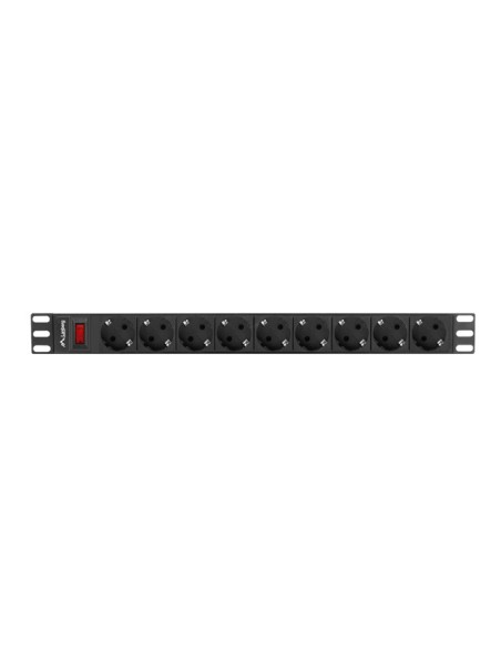 PDU-09F-0300-BK unidad de distribución de energía (PDU) 9 salidas AC 1U Negro, Gris