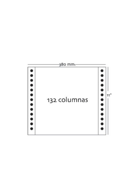 Caja 2500h Papel 1h 380x11 Blanco