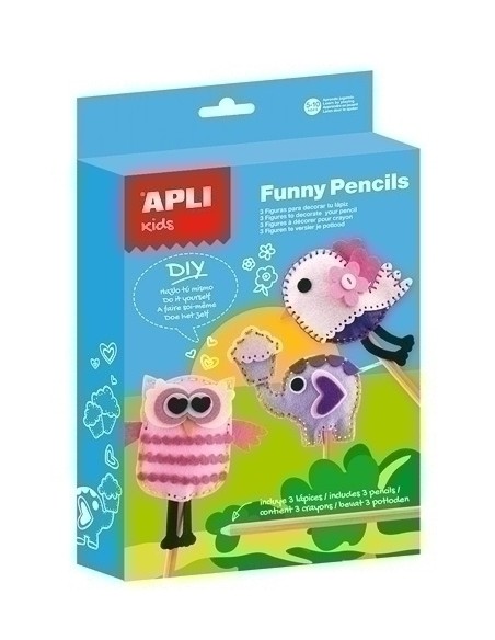 KIT APLI KIDS FUNNY PENCILS FIELTRO