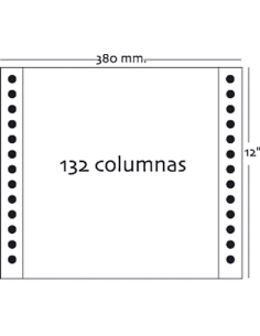 Caja 2500h Papel 1h 380x12 Pautado azul