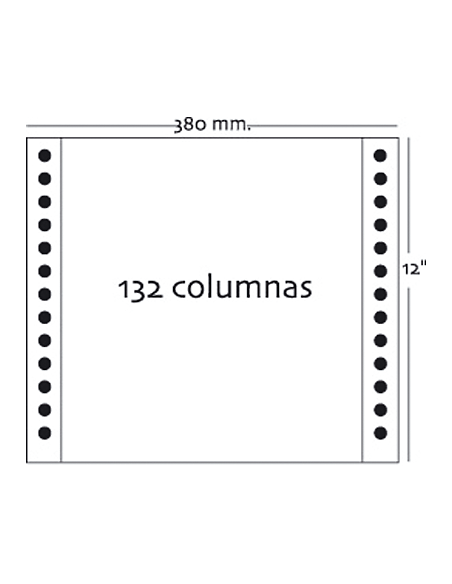 Caja 2500h Papel 1h 380x12 Pautado azul