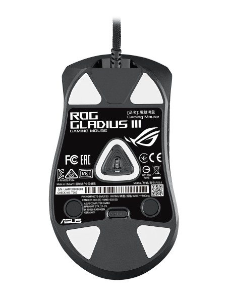 ROG Gladius III ratón mano derecha USB tipo A Óptico 19000 DPI ROG Gladius III ratón mano derecha USB tipo A Óptico 19000 DPI
