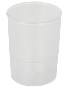 PORTA LAPICES PLASTICO REDONDO CRISTAL