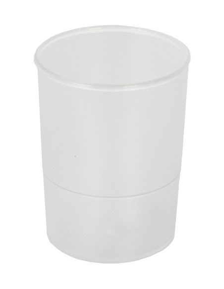 PORTA LAPICES PLASTICO REDONDO CRISTAL