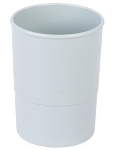 PORTA LAPICES PLASTICO REDONDO GRIS
