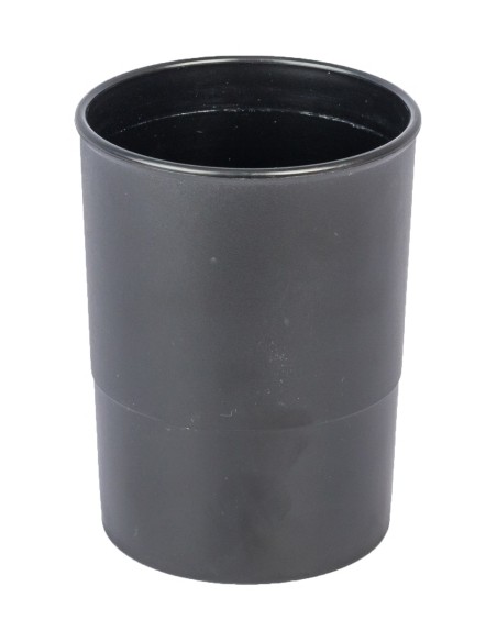 PORTA LAPICES PLASTICO REDONDO NEGRO