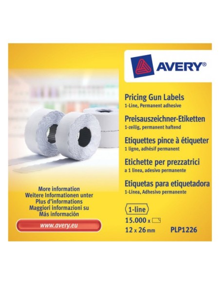 PLP1226 etiqueta autoadhesiva Etiqueta de precio Permanente Blanco 15000 pieza(s)