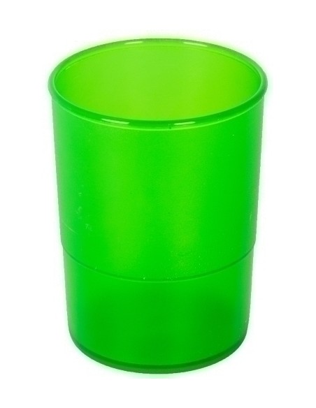PORTA LAPICES PLASTICO REDONDO TR. VERDE
