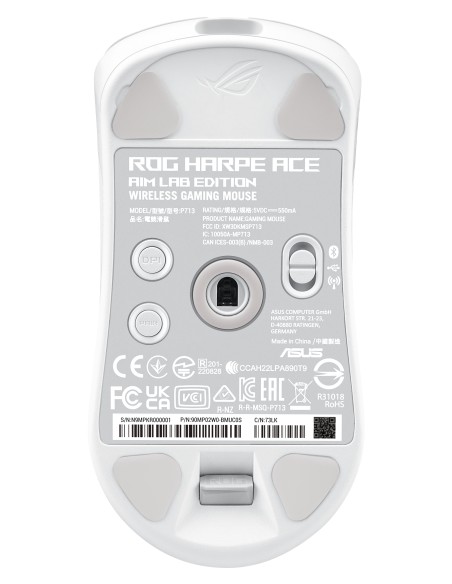 ROG Harpe Ace Aim Lab Edition ratón Ambidextro RF Wireless + Bluetooth + USB Type-C Opto-mecánica 36000 DPI