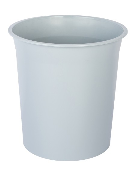 PAPELERA PLASTICO CERRADA GRIS