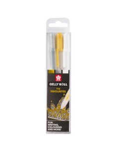 TALENS SAKURA ESTUCHE DE 3 BOLÍGRAFOS GELLY ROLL MIXED ORO/PLATA/BLANCO
