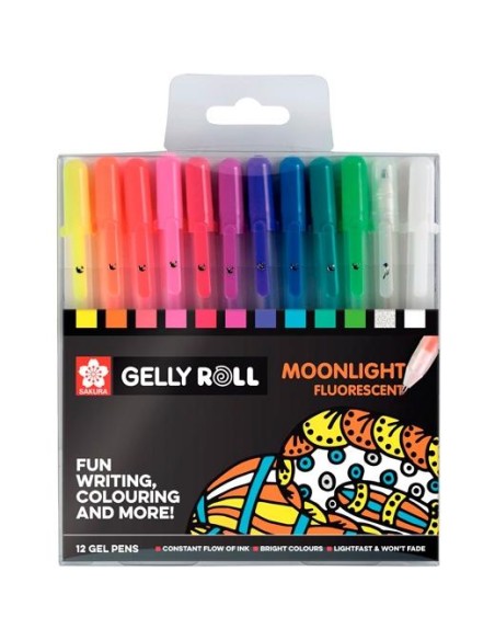 TALENS SAKURA ESTUCHE DE 12 BOLÍGRAFOS GELLY ROLL MOONLIGHT COLORES SURTIDOS