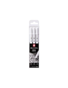 POXPGBWH3C bolígrafo de gel Bolígrafo de gel con tapa Multi Blanco 3 pieza(s)
