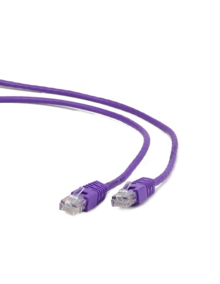 RJ45/RJ45 Cat5e 0.5m cable de red Púrpura 0,5 m U/UTP (UTP)