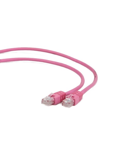 RJ45/RJ45 Cat5e 3m cable de red Rosa U/UTP (UTP)