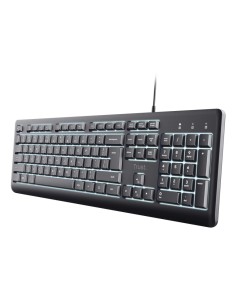 Primo Beleuchtete teclado Hogar / Oficina USB QWERTY Español Negro