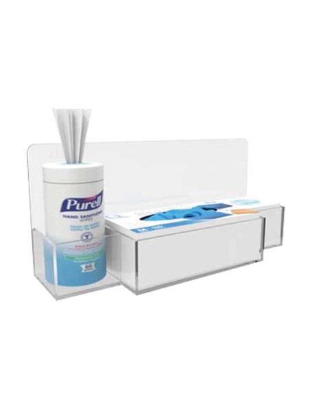 SOPORTE DEFLECTO GEL DESINF.+GUANTES GRAN