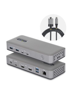 Docking Station USB-C de 2 Monitores HDMI - 4K 60Hz - Red Ethernet de 1Gbps - Dock Multipantalla - PD de 100W para Carga de Port